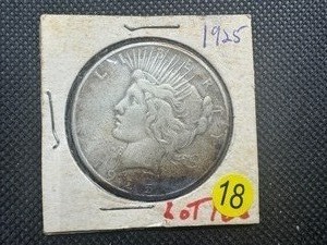 lot 18 image: 1925 Peace Silver Dollar