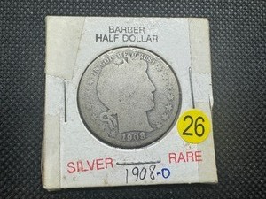 lot 26 image: 1908-O Barber Half Dollar