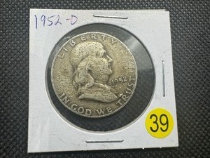 lot 39 image: 1952-D  Franklin Silver Half Dollar