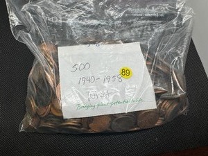 lot 89 image: 500 1940- 1958 Wheat Cents