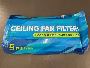 lot 16 image: Set of 5 Coconut Shell Carbon Ceiling Fan Filters