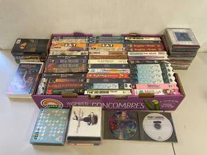 lot 36R image: Vintage VHS Tape and CD Collection Lot