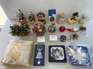lot 41R image: Christmas Decoration Lot Ornaments, Figurines, Dept 56 Items