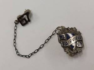 lot 12P image: Vintage Fairview HS 1967 Sterling Silver Pin