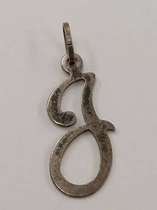 lot 30P image: Sterling Silver G Initial Pendant - Elegant Design