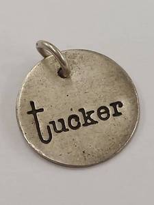lot 55P image: Sterling Silver Personalized Tucker Pendant