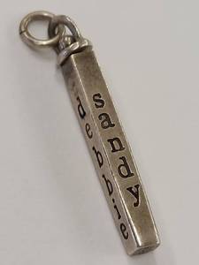 lot 64P image: Beautiful Sterling Silver Personalized Name Pendant 925