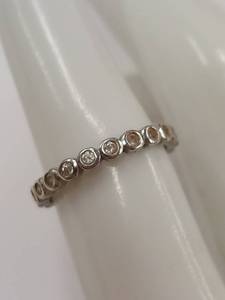 lot 73P image: Sterling Silver Eternity Band with Clear Stones