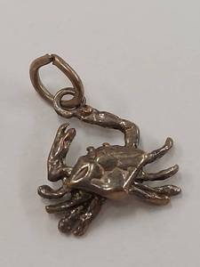 lot 74P image: Sterling Silver 925 Nautical Crab Pendant Charm