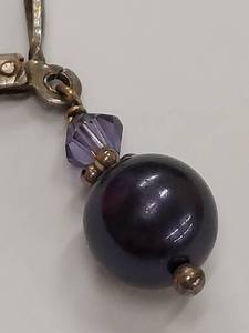 lot 97P image: Sterling Silver Earrings with Amethyst Crystal Accent