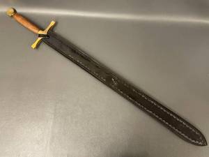 lot 13N image: Medieval Style Sword with Leather Sheath