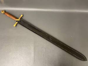 lot 15N image: Medieval Longsword with Brass Guard