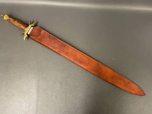lot 17N image: Vintage Sword with Leather Sheath