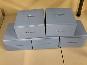 lot 105S image: Wedgwood Blue Jasperware Cups