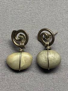 Artistic Sterling Silver 925 Earrings with Stones