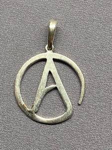 lot 8B image: Sterling Silver 925 A Initial Pendant Necklace