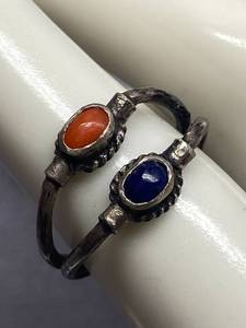lot 26B image: Sterling Silver 925 Ring with Stones Size 5.5