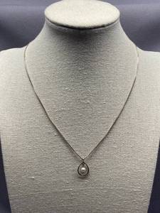 lot 35B image: TAIY Sterling Silver 925 Faux Pearl Necklace