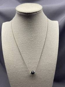 lot 36B image: Sterling Silver 925 Necklace with Faux Pearl Pendant