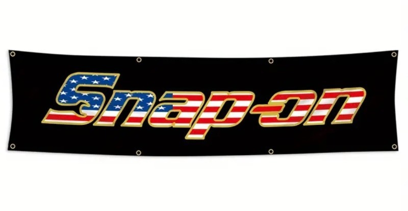 lot 30G image: Brand New Snap On Tool Bold Graphic Polyester Banner 2 x 8 N