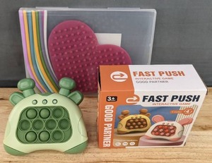 lot 98 image: Brand New Sensory Activity Board and Good Partner Fast Push Interactive Game N