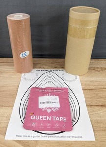 lot 95 image: 30 Piece Brand New Queen Tape and 1 Roll DIY Breast Lift Tape in Nude Color N