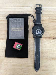 lot 52 image: Brand New Mens Skull Watch With Battery Black Band N