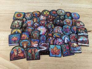 lot 135E image: 50 Total Brand New Glass Painting Stickers N