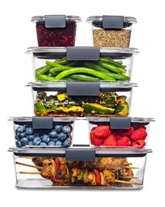 lot 25E image: Brand New Rubbermaid Clear Plastic Airtight Food Storage Container (7 Count) N