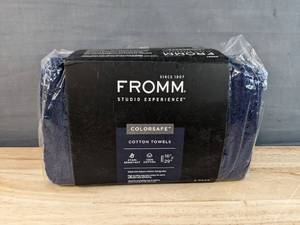 lot 116 image: Brand New Fromm Color Safe Cotton Towels 6 Pack Blue 16 x 29 N