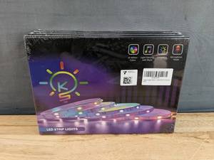lot 128 image: 4 Brand New Tenmiro Led Lights for Bedroom 200ft (4 Rolls of 50ft) Music Sync Color Changing Strip Lights with Remote and App Control $40 Retail N