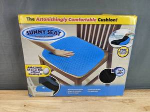 lot 132 image: Brand New Sunny Seat Support Cushion Washable Black Cover N