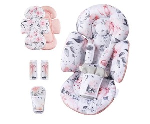 lot 151 image: Brand New Infant Insert Compatible with 4moms Mamaroo Swing & Graco Swing and Infant Car Seat, Newborn Insert, Baby Head and Body Support, Reversible Design, Breathable Soft Fabric, 1Pcs - Pink Floral N