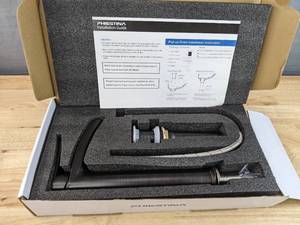 lot 169 image: Brand New Phiestina Matte Black Tall Bathroom Vessel Sink Faucet $63 Retail N