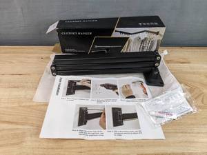lot 173 image: Brand New Foldable Mounted Clothes Hanger N