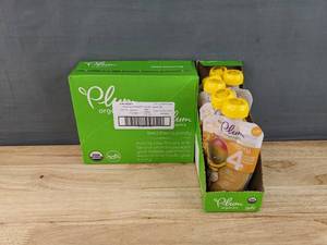 lot 204 image: Brand New Plum Organics Mighty 4 Toddler Puree - 12 Total N