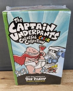 lot 127E image: Brand New The Captain Underpants Colossal Color Collection Hardcover Captain Underpants #1-5 Boxed Set N