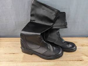 lot 205 image: Brand New Adult Men Cosplay Leather Boots Knee High Black Mens Size 11 $60 Retail N