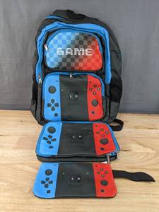 lot 222 image: Brand New Octsky School BackpackLunchboxPouch Combo Gaming N