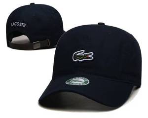 lot 27D image: Brand New Lacoste Unisex Black Baseball Style Cap Adult Hat OSFM Y