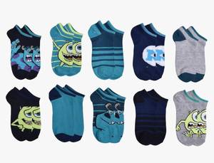 lot 79E image: Brand New Disney PIXAR Boys 10 Pack No Show Socks N