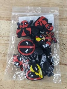 lot 72E image: 8 Brand New Deadpool & Wolverine Character Croc Charms N