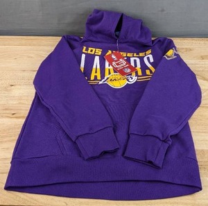 lot 219 image: Brand New NBA Los Angeles Lakers Youth Hoodie Purple Yellow Size 10-12 N