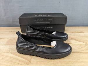lot 249 image: Brand New Vionic Uptown Ballet Flat Womens Size 9 Black $55.57 Retail N