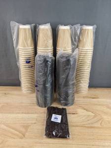 lot 254 image: 100 Brand New Coffee Cup Set N