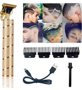 lot 16D image: Brand New SMS Electric Hair Trimmer Clippers, Cordless Rechargeable, USB Rechargeable for Men - Gold N