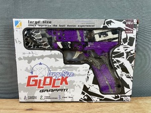 lot 28D image: Brand New GLOCK Graffiti Large Size Water Bomb Air Purple Pistol with Water Absorbent Ammo N