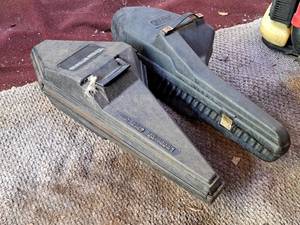 lot 37 image: Lot of (2) Plastic Chain Saw Cases (Black) (empty)