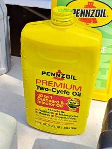 lot 84 image: Lot of (1) Pennzoil Premium 50 to 1 Outboard and Injector Oil 2-Cycle Oil