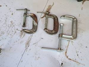 lot 100 image: C-Clamps - 2-12 (x1) and 2 (x2)